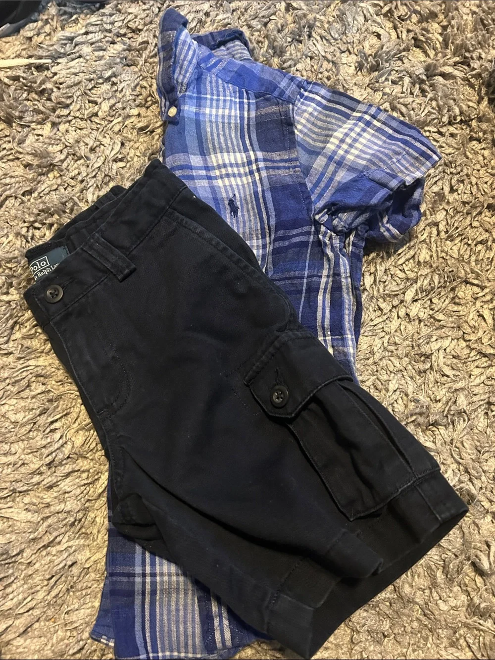 Bundle Ralph Lauren Boys Multicolor Plaid Button-Down Shirt sets